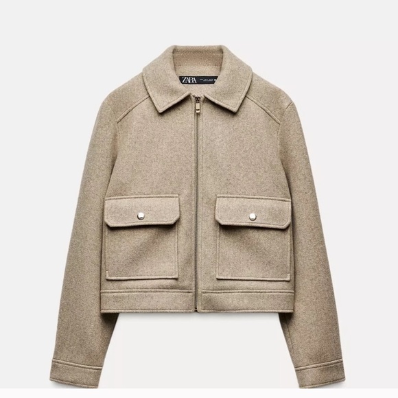 Zara Jackets & Blazers - Zara NWT beige utility jacket 3046/287